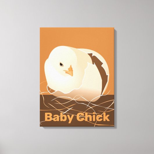Toile Bébé Chick Hatching Orange Cuisine (Recto)