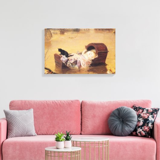 Toile Bébé dans un lit bébé pendant une inondation (par (Insitu(Salon))