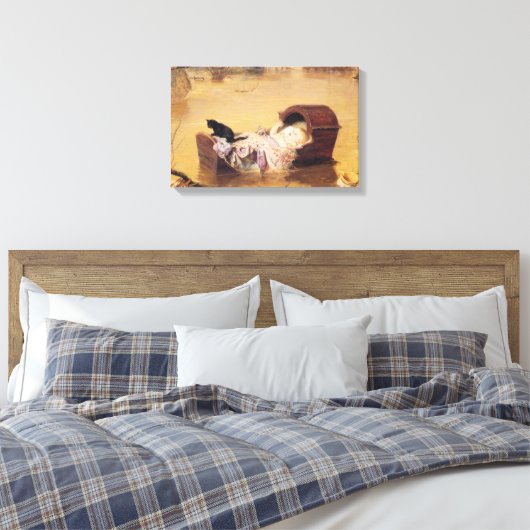 Toile Bébé dans un lit bébé pendant une inondation (par (Insitu(Chambre))