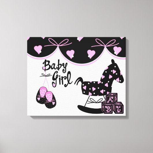 Toile Bébé Fille Enveloppé Canvas (Recto)