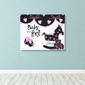 Toile Bébé Fille Enveloppé Canvas (Insitu (Plancher de Bois))