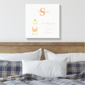 Toile Bébé fille Faire-part de naissance (Insitu(Chambre))