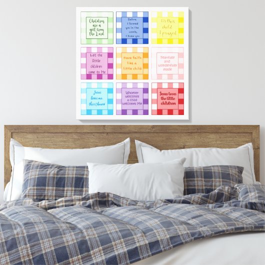 Toile Bébé Gingham versets  Foi basée (Insitu(Chambre))