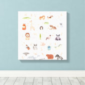Toile Bébé mignon Alphabet animal (Insitu (Plancher de Bois))