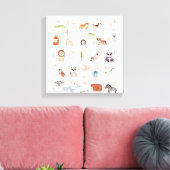 Toile Bébé mignon Alphabet animal (Insitu(Salon))
