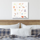 Toile Bébé mignon Alphabet animal (Insitu(Chambre))