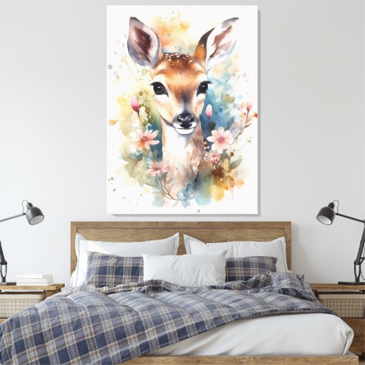 Toile Bébé mignon cerf (Insitu(Chambre))