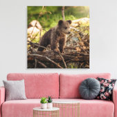 Toile Bébé mignon Ours en Bois (Insitu(Salon))