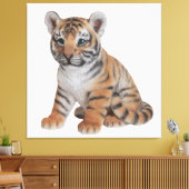 Toile Bébé mignon Tiger Cub (Insitu(Salon))
