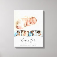 Bébé Photo Collage Zigzag Image Strip personnalisé