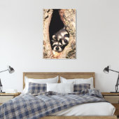 Toile Bébé Raccoons se jetant dans l'arbre (Insitu(Chambre))