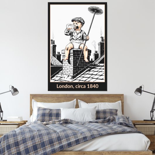 Toile Bébé ramoneur victorien. Bébé drôle (Insitu(Chambre))