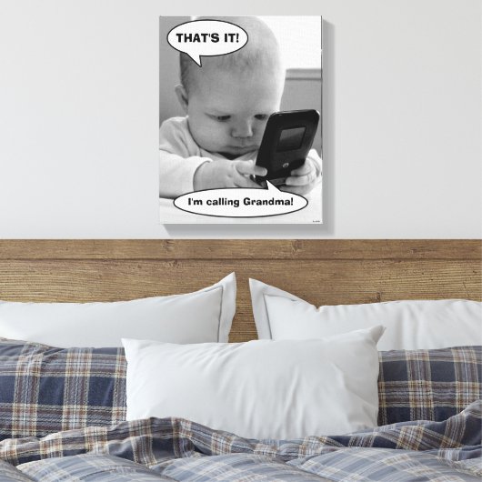 Toile Bébé sur téléphone portable (Insitu(Chambre))