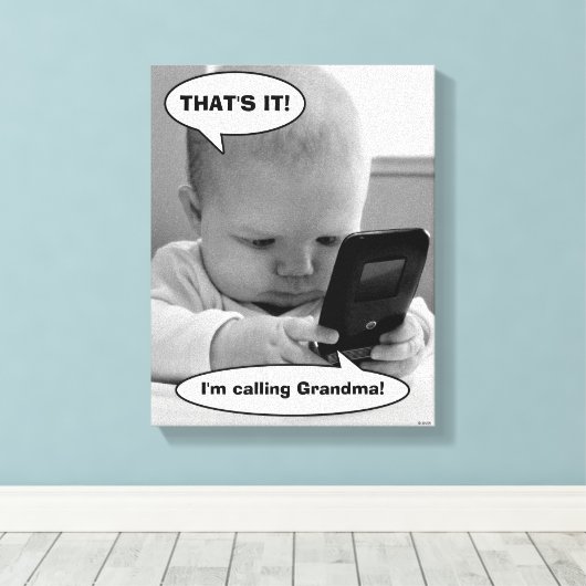 Toile Bébé sur téléphone portable (Insitu (Plancher de Bois))