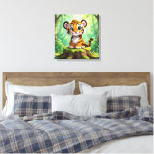Toile Bébé Tigre | Art de nurserie de dessin animé migno (Insitu(Chambre))