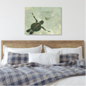 Toile Bébé Tortue De Mer Se Baignant Dans La Mer (Insitu(Chambre))