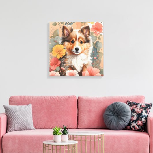 Toile Bébés mignons animaux | Chipette Chien Chien de Sh (Insitu(Salon))