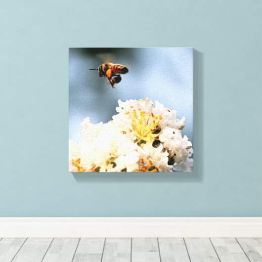Toile Bee Floral Canvas Print (Insitu (Plancher de Bois))