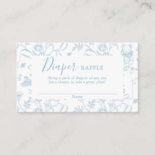 Toile Beer Baby shower Jongen Luier Raffle Kaart