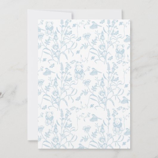 Toile Beer Baby shower Jongensuitnodiging Kaart (Achterkant)