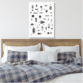 Toile Beetle noir et blanc (Insitu(Chambre))
