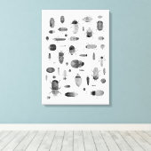 Toile Beetle noir et blanc (Insitu (Plancher de Bois))