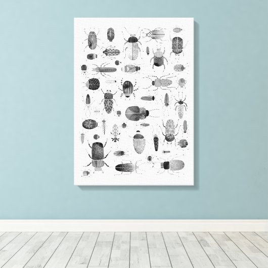 Toile Beetle noir et blanc (Insitu (Plancher de Bois))