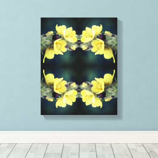 Toile Beetle sur Wild Mullein Flower Abstrait (Insitu (Plancher de Bois))