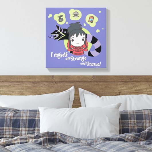 Toile Beetlejus | Chibi Lydia "Étrange et inhabituel" (Insitu(Chambre))