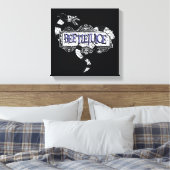 Toile Beetlejus | Vapeur de sable enroulé sur le logo Be (Insitu(Chambre))