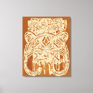 Toile Beige Brown Blanc Moderne Peinture Abstraite