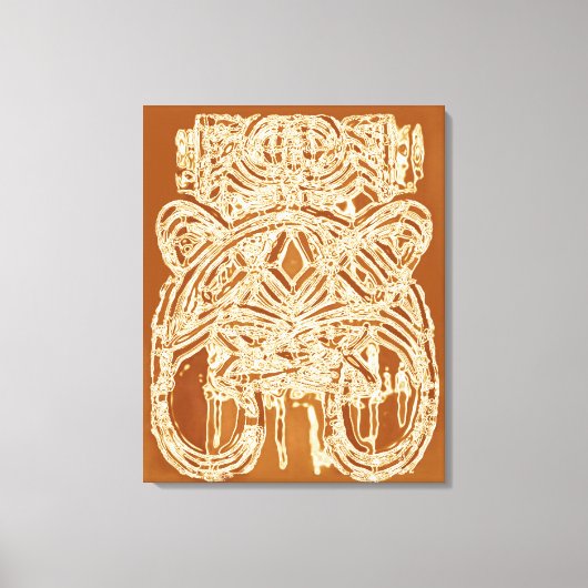 Toile Beige Brown Blanc Moderne Peinture Abstraite (Recto)