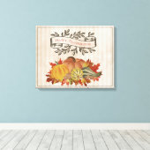 Toile Beige Thanksgiving Citrouilles et Squash (Insitu (Plancher de Bois))