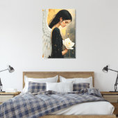 Toile Bel Ange gothique et Rose Blanche Céleste (Insitu(Chambre))