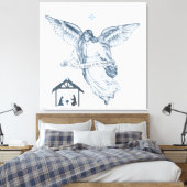 Toile Bel Ange Vintage avec Message (Insitu(Chambre))