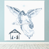 Toile Bel Ange Vintage avec Message (Insitu (Plancher de Bois))