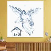 Toile Bel Ange Vintage avec Message (Insitu(Salon))