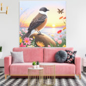 Toile Bel oiseau dans une scène de nature côtière (Insitu(Salon))