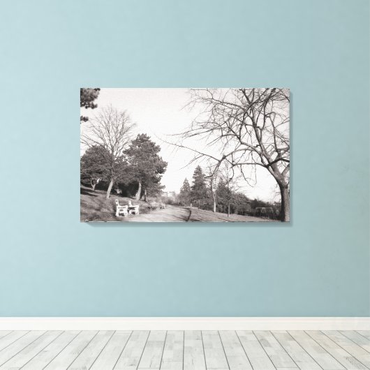 Toile Bell Vue Park, Newport, lun (déc. 1977) (Insitu (Plancher de Bois))