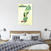 Toile Belle affiche de voyage suédoise (Insitu(Chambre))
