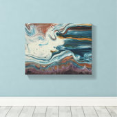 Toile Belle Agate Abstraite Design coloré (Insitu (Plancher de Bois))