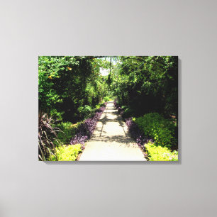 Toile Belle allée de jardin fleuri