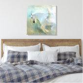 TOILE BELLE ANGE DE CHEVAL BLANC. CHEVAL D'ANGE POÉTIQUE (Insitu(Chambre))