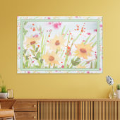 Toile Belle aquarelle florale (Insitu(Salon))