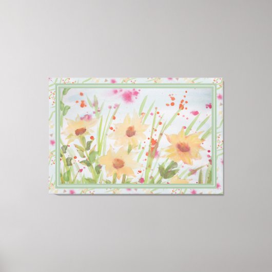 Toile Belle aquarelle florale (Recto)
