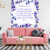 Toile Belle Aquarelle Florale Violet Mur Art (Insitu(Salon))