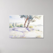 Toile Belle Aquarelle Paysage Provence (Recto)