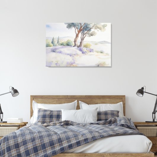 Toile Belle Aquarelle Paysage Provence (Insitu(Chambre))