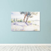 Toile Belle Aquarelle Paysage Provence (Insitu (Plancher de Bois))