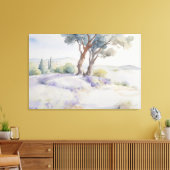 Toile Belle Aquarelle Paysage Provence (Insitu(Salon))